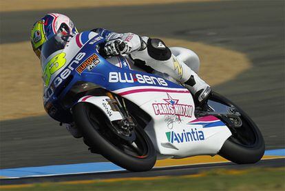 Maverick Viñales, durante la clasificación.