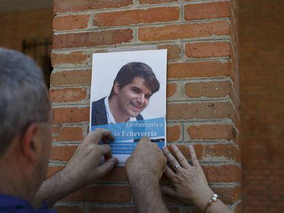 Cartel tributo a Ignacio en Las Rozas, una de sus localidades de residencia.