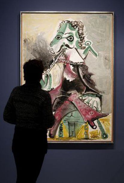 El lienzo 'Mosquetero con pipa de Picasso', que Picasso pintó al óleo en ño 1968.