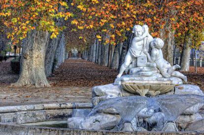 Los jardines del palacio de Aranjuez (Madrid).