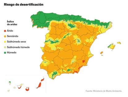 mapa desertificación