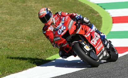 Dovizioso, durante los entrenamientos libres de Mugello.