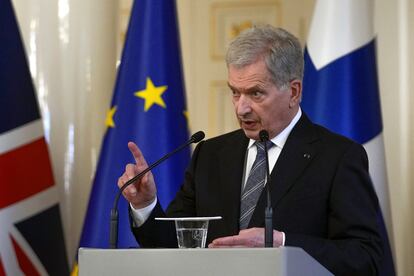 El presidente de Finlandia, Sauli Niinistö, este miércoles en Helsinki.