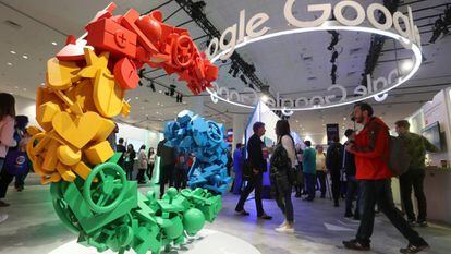 Expositor de Google en una conferencia tecnológica en San Francisco