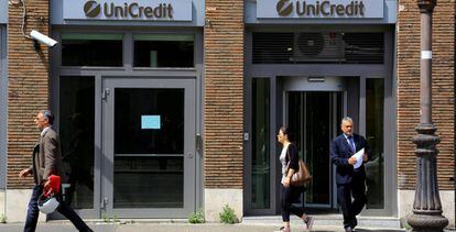 Oficina de Unicredit en el centro de Roma, el mi&eacute;rcoles.