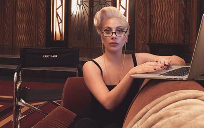 Lady Gaga en el set de rodaje de &#039;American Horror Story&#039;. 