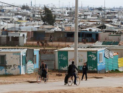 Refugiados sirios en el campo de Zaatari, en Jordania, en febrero de 2020.