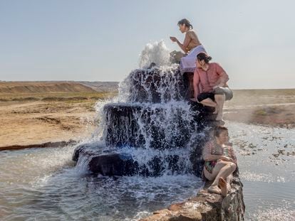 Kazakhstan: A hot spring has emerged on the former bed of the Aral Sea, near Akespe village, and is often visited for healing purposes. Over the years the Aral Sea has lost 90 percent of its waters. Shared by Uzbekistan and Kazakhstan, this formerly fourth largest lake in the world began to retreat in 1960s, with the Soviet project of diverting the rivers Syr Darya and Amu Darya to serve the cotton industry.