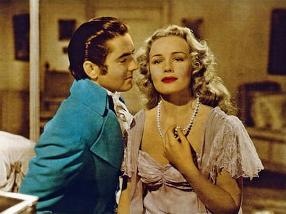 Tyrone Power y Frances Farmer en la película que rodaron en 1942 'Hijo de la furia', el mismo año en que la actriz fue detenida por conducir bajo los efectos del alcohol.