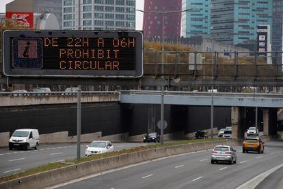 Circulación en la C-31, en L'Hospitalet de Llobregat.