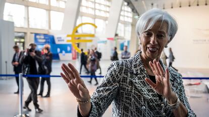 La presidenta del BCE, Christine Lagarde, en una de sus últimas apariciones públicas.