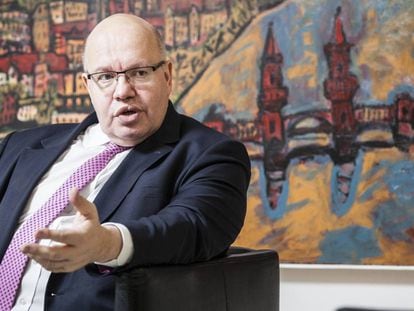 Peter Altmaier, ministro de Finanzas en funciones del Gobierno alem&aacute;n y de la presidencia en Berl&iacute;n durante la entrevista. 