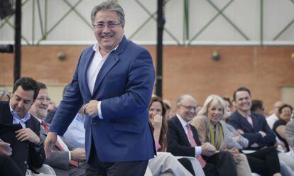 Juan Ignacio Zoido, tras el mitin de Sevilla.