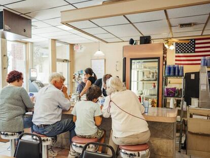 La cafetería S&W, de los hermanos Schmid, en Wilkes-Barre.