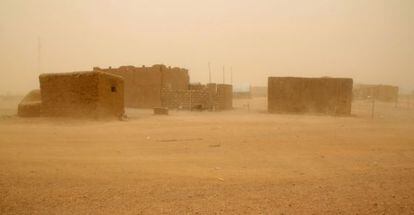 Tormenta de arena en Selibaby, Mauritania.
