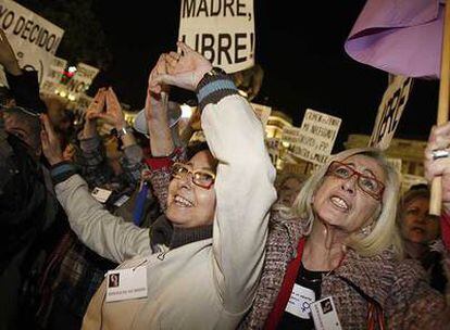 Manifestación a favor del aborto, el pasado mes de enero, en Madrid.