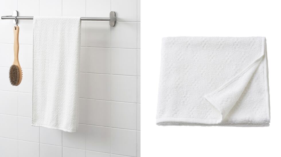 Detalle de la toalla de baño Närsen.