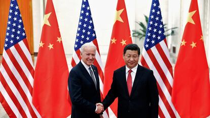 Xi Jinping y Joe Biden, en Pekín en 2013, cuando este era vicepresidente de Barack Obama.