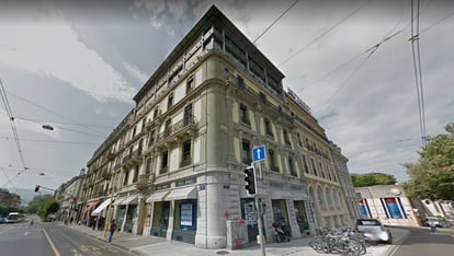 Edificio en el que está situada la sede de Rhône Gestion, en Ginebra (Suiza).