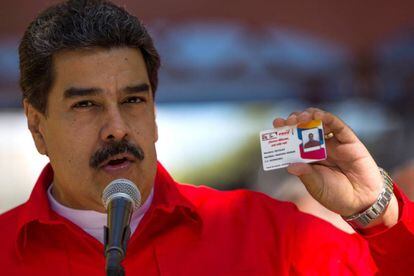 Nicol&aacute;s Maduro, el pasado viernes en un acto del Partido Socialista Unido de Venezuela. 