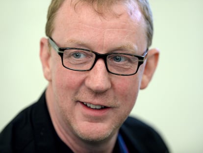 Dave Rowntree, de Blur, durante la presentación de un festival en Londres.