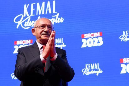 Kemal Kilicdaroglu, el candidato opositor, en una imagen tomada el domingo, nada más cerrarse los colegios electores en Turquía.
