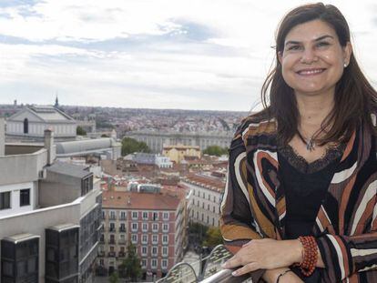 Teresa Azcona, en un hotel del centro de Madrid donde se desarrolló la entrevista. 