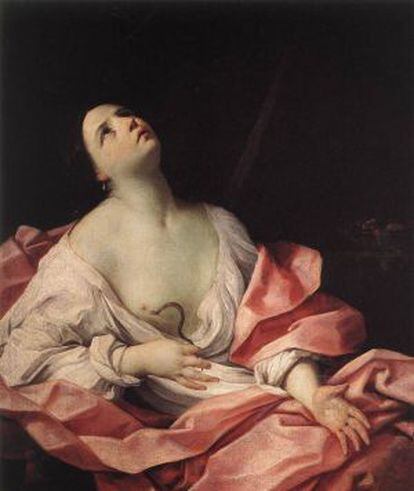 'Cleopatra con el áspid', del pintor Guido Reni. Áspid es la única palabra llana que termina con '-id'.