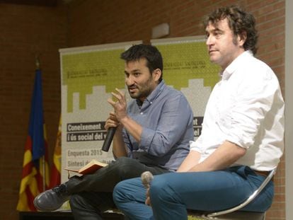 El consejero de Educación, Vicent Marzà, y el director general de Política Lingüística, Rubén Trenzano.