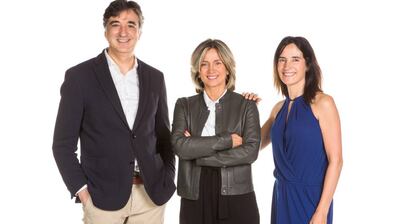 De izquierda a derecha: Jordi Estalella, Eugenia Navarro y Eva Bruch, fundadores de Lois.