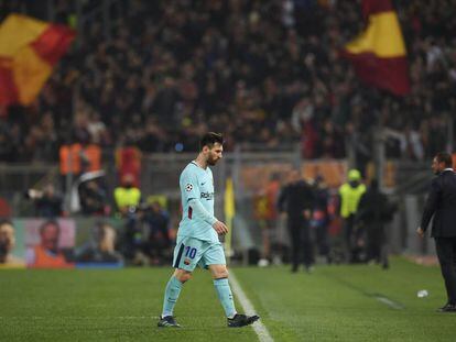 Messi abandona el camp després de caure 3-0.