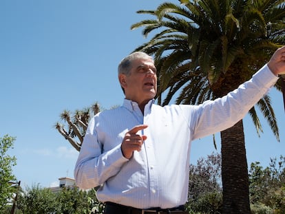 El alcalde La Matanza de Acentejo, Ignacio Rodríguez Jorge; en el parque El Montillo, el 14 de mayo.