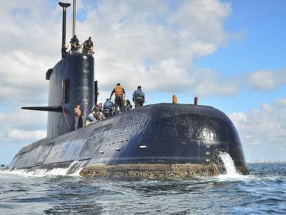 El submarino ARA San Juan en una foto de archivo.