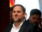 FILE PHOTO: Jailed Catalan politician Oriol Junqueras leaves after getting his parliamentary credentials at Spanish Parliament, in Madrid