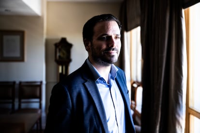 Alberto Garzón, fotografiado en su último día en el ministerio