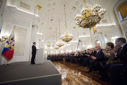 El presidente ruso, en el discurso del estado de la naci&oacute;n.