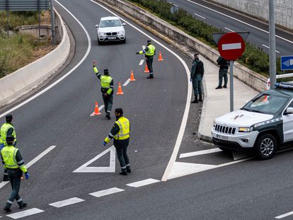 Control de la Guardia Civil en Andratx.