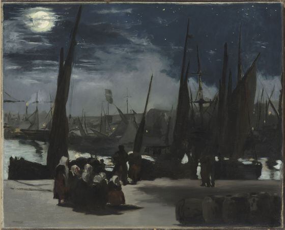 Edouard Manet, 'Luz de la luna en el puerto de Boulogne', 1868.