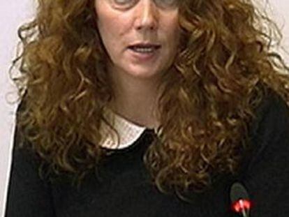 Rebekah Brooks, durante su comparecencia hoy.