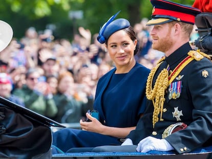 Los duques de Sussex en el Trooping The Colour