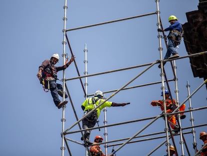 Trabajadores en Ciudad de México.