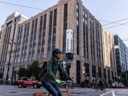 Sede corporativa de Twitter en San Francisco (California), el viernes.