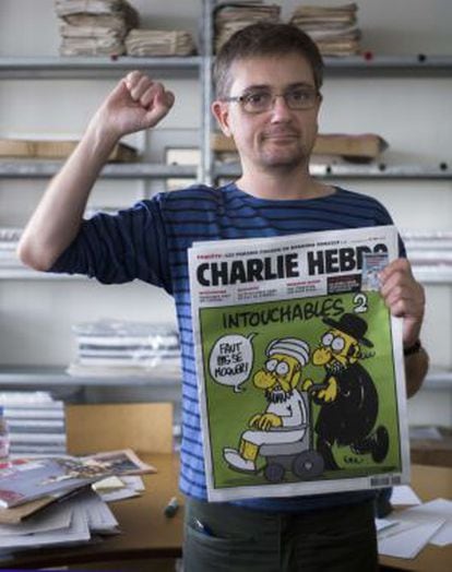 El director del semanario sat&iacute;rico Charlie Hebdo, Charb, en Par&iacute;s.