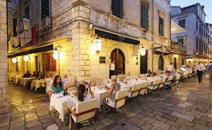 Terraza del restaurante Proto, en Dubrovnik.