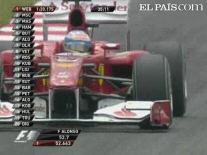 Sebastian Vettel y Mark Webber logran el mejor tiempo de la jornada.- Alonso concluye cuarto
