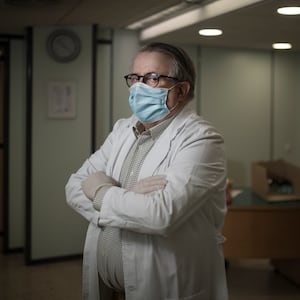 09/04/2020 - Barcelona - Pandemia Coronavirus Covid19. En la imagen Jaume Padros, presidente del Colegio de Medicos de Barcelona. Foto: Massimiliano Minocri
