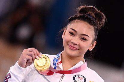 Sunisa Lee, con la medalla de oro.