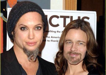 Así serían Brad y Angelina 'face swapizados'.