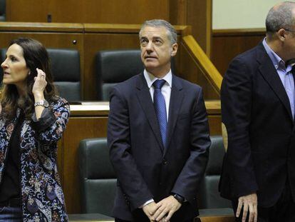 El lehendakari, I&ntilde;igo Urkullu, en un pleno reciente del Parlamento vasco.