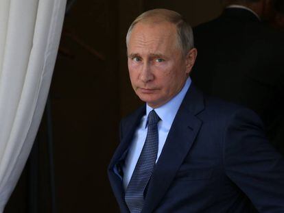Vladímir Putin este miércoles en su residencia de Sochi.